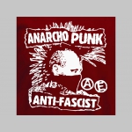 Anarcho Punk - Antifascist pánske tričko, čierne 100%bavlna značka Fruit of Rhe Loom